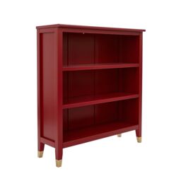 Cabinet Bits Palazzi 3 Tier Bookcase H97 W89 D25cm in Red - thumbnail 2