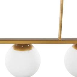 Wyld and Coco Glamour Design 5 Light Pendant Lamp Gold 62 cm White Glass Globe - thumbnail 6