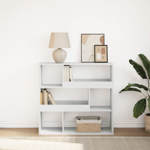 Berkfield Home Book Cabinet/Room Divider White 100x33x94.5 cm - image 1