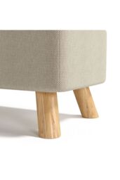 Living and Home 57cm W Beige Rectangular Tofu-shaped Footstool - thumbnail 5