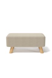 Living and Home 57cm W Beige Rectangular Tofu-shaped Footstool - thumbnail 4