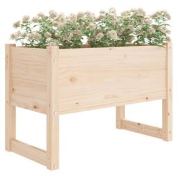 Berkfield Home Planter 78x40x52 cm Solid Wood Pine in Natural - Size: 78 x 40 x 52 cm