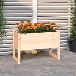 Berkfield Home Planter 78x40x52 cm Solid Wood Pine in Natural - Size: 78 x 40 x 52 cm - thumbnail 2