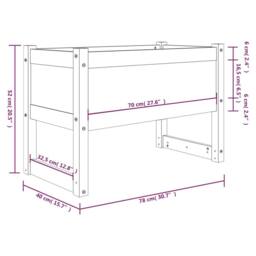 Berkfield Home Planter 78x40x52 cm Solid Wood Pine in Natural - Size: 78 x 40 x 52 cm - thumbnail 7