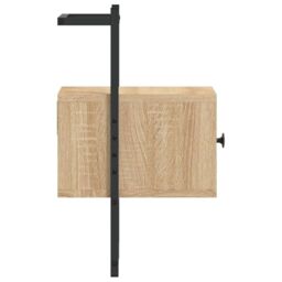 Berkfield Home Bedside Cabinet Wall-mounted Sonoma Oak 35x30x51 cm Engineered Wood in Brown - Size: 35 x 30 x 51 cm - thumbnail 6