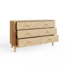 GFW Axel 6 Drawer Chest in Light Oak - thumbnail 3