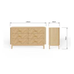 GFW Axel 6 Drawer Chest in Light Oak - thumbnail 7