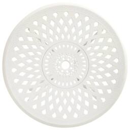 Berkfield Home Garden Table White 78x78x72 cm Cast Aluminium - Size: 78 x 78 x 72 cm
