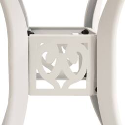 Berkfield Home Garden Table White 78x78x72 cm Cast Aluminium - Size: 78 x 78 x 72 cm - thumbnail 4