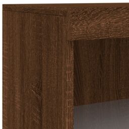 Berkfield Home Sideboard with LED Lights Brown Oak 60.5x37x100 cm - thumbnail 9