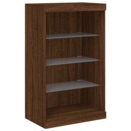 Berkfield Home Sideboard with LED Lights Brown Oak 60.5x37x100 cm - thumbnail 3