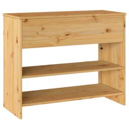 "Berkfield Home Console Table ""DRAMMEN"" 89, 5x37x73 cm Solid Wood Pine in Brown - Size: 5 x 37 x 73 cm" - thumbnail 6