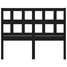 Berkfield Home Bed Headboard Black 205.5x4x100 cm Solid Wood Pine - thumbnail 4