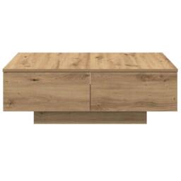 Berkfield Home Durable Coffee Table Artisan Oak 90x60x31 cm Engineered Wood in Brown - Size: 90 x 60 x 31 cm - thumbnail 4