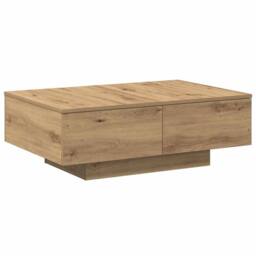 Berkfield Home Durable Coffee Table Artisan Oak 90x60x31 cm Engineered Wood in Brown - Size: 90 x 60 x 31 cm - thumbnail 3