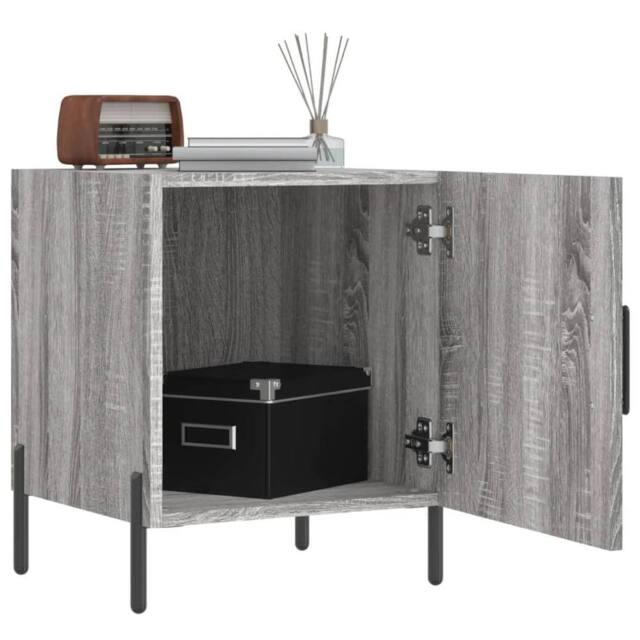 Berkfield Home Modern Bedside Cabinet Grey Sonoma 40x40x50 cm Engineered Wood - Size: 40 x 40 x 50 cm - image 1