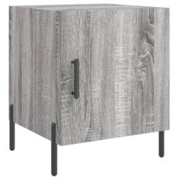 Berkfield Home Modern Bedside Cabinet Grey Sonoma 40x40x50 cm Engineered Wood - Size: 40 x 40 x 50 cm - thumbnail 3