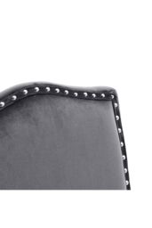 Living and Home 2Pcs Set Velvet Upholstered High Back Dining Chair Dressing Chairs with Rivets in Grey - thumbnail 6