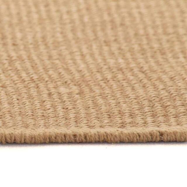 Berkfield Home Soft Area Rug Jute with Latex Backing 120x180 cm Natural in Beige - Size: 100 cm diameter - image 1