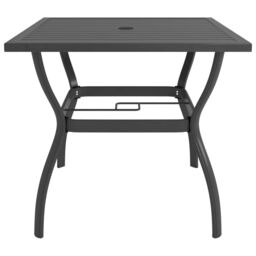 Berkfield Home 3 Piece Garden Dining Set Textilene & Steel in Grey - thumbnail 4