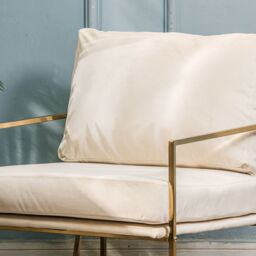Nordlys Design Lounge Chair with Metal Legs in Beige - thumbnail 4