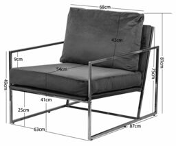 Nordlys Design Lounge Chair with Metal Legs in Beige - thumbnail 5