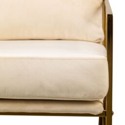 Nordlys Design Lounge Chair with Metal Legs in Beige - thumbnail 7