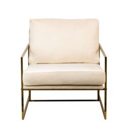 Nordlys Design Lounge Chair with Metal Legs in Beige - thumbnail 6