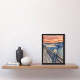 Artery8 Edvard Munch Framed Wall Art Print The Scream Iconic Painting - Size: A4 - thumbnail 2