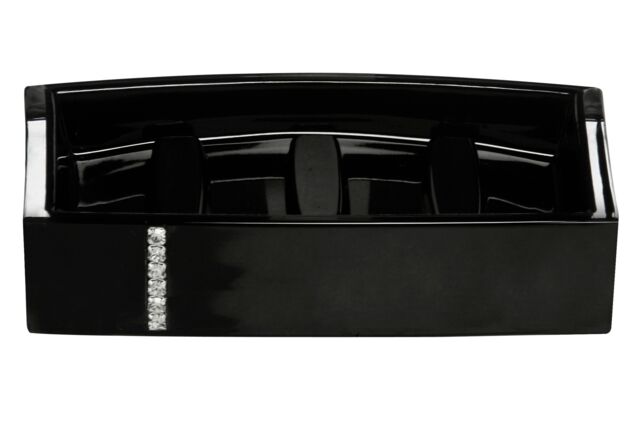 Orsina Acrylic Crystal Acrylic & Crystal Soap Dish in Black - image 1