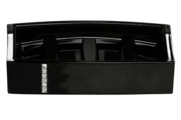 Orsina Acrylic Crystal Acrylic & Crystal Soap Dish in Black - thumbnail 1