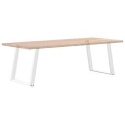 Berkfield Home Modern vidXL Dining Table Legs U-Shaped 2 pcs White 70x(72-73) cm - thumbnail 8