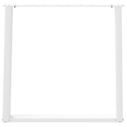 Berkfield Home Modern vidXL Dining Table Legs U-Shaped 2 pcs White 70x(72-73) cm - thumbnail 5