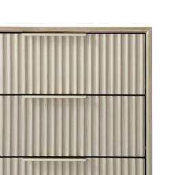 Home Garden Direct Monza 6 Chest of Drawer with Fluted Front Pale Ash in Grey - thumbnail 8