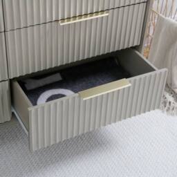 Home Garden Direct Monza 6 Chest of Drawer with Fluted Front Pale Ash in Grey - thumbnail 5