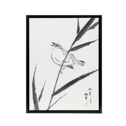 "Artery8 Reed Bunting & Reed Japanese Framed Canvas Wall Art Print Numata Kashu - Size: W12"" x H16""" - thumbnail 1