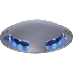 Netlighting LED 12 Light 4 Way Walkover Recessed Light Aluminium Blue IP67 in Grey