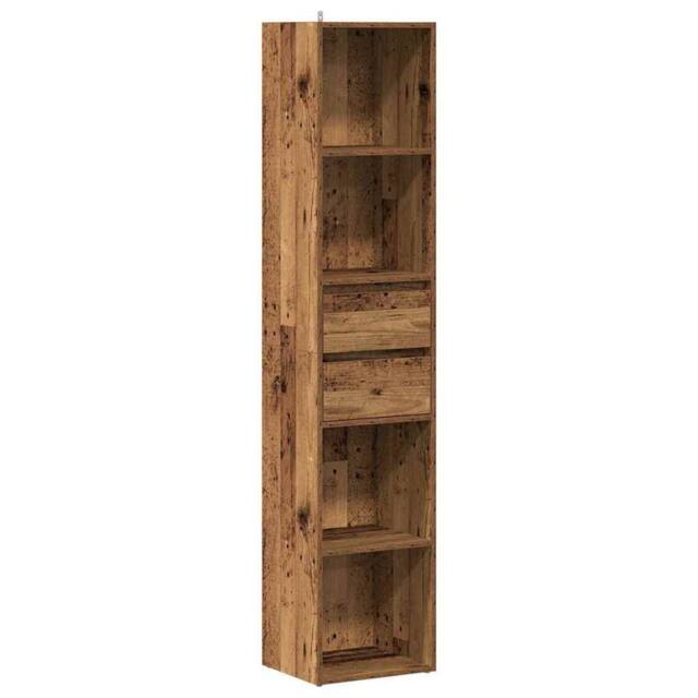 Berkfield Home Book Cabinet Old Wood 36x30x171 cm Engineered Wood in Brown - Size: 36 x 30 x 171 cm - image 1