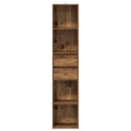 Berkfield Home Book Cabinet Old Wood 36x30x171 cm Engineered Wood in Brown - Size: 36 x 30 x 171 cm - thumbnail 4