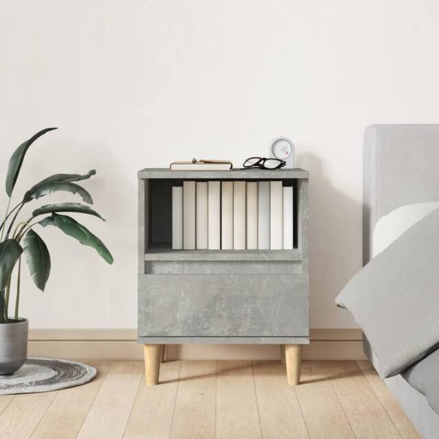 Berkfield Home Elegant Bedside Cabinets 2 pcs Concrete Grey 40x35x50 cm - Size: 40 x 35 x 50 cm - image 1