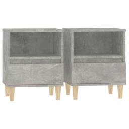Berkfield Home Elegant Bedside Cabinets 2 pcs Concrete Grey 40x35x50 cm - Size: 40 x 35 x 50 cm - thumbnail 3