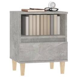 Berkfield Home Elegant Bedside Cabinets 2 pcs Concrete Grey 40x35x50 cm - Size: 40 x 35 x 50 cm - thumbnail 4