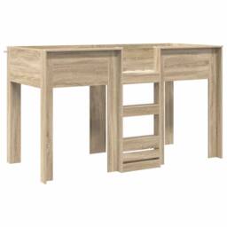 Berkfield Home Bunk Bed for Kids Sonoma Oak 75 x 190 cm Engineered wood in Brown - thumbnail 4
