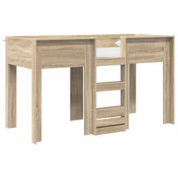 Berkfield Home Bunk Bed for Kids Sonoma Oak 75 x 190 cm Engineered wood in Brown - thumbnail 2
