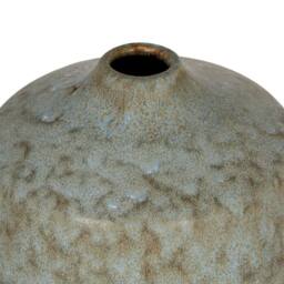 Wyld Haus Kala Rustic Ceramic Short Bottle Vase in Grey - thumbnail 4
