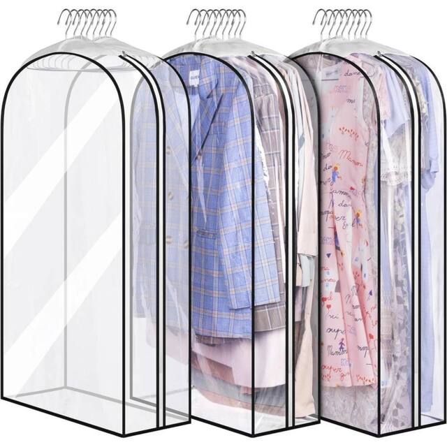 Nordara Gusseted Clear Suit Covers Garment Bags 100cm Waterproof - image 1
