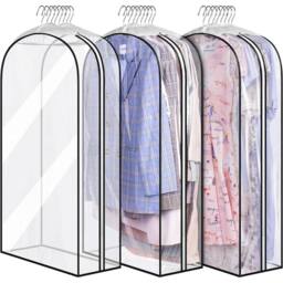 Nordara Gusseted Clear Suit Covers Garment Bags 100cm Waterproof