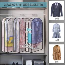 Nordara Gusseted Clear Suit Covers Garment Bags 100cm Waterproof - thumbnail 3
