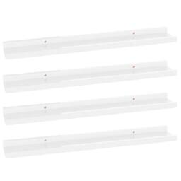 Berkfield Home Wall Shelves 4 pcs High Gloss White 60x9x3 cm - Size: 60 x 9 x 3 cm - thumbnail 1