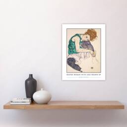 "Artery8 Egon Schiele Seated Woman With Legs Drawn Up Wall Art Print in Beige - Size: W24"" x H32""" - thumbnail 4